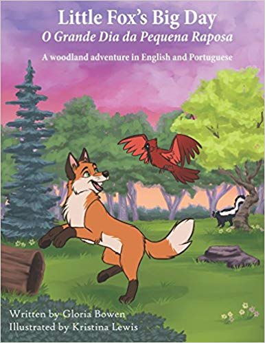 Little Fox's Big Day Bilingual Kids Book in Portuguese