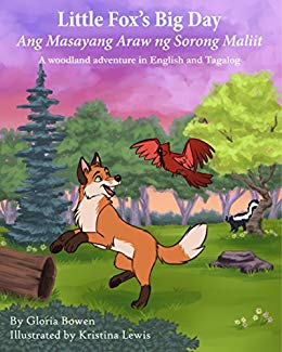 Little Fox's Big Day Bilingual Kids Book in Tagalog