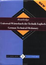 Routledge German Technical Dictionary Routledge Hardback Like New
