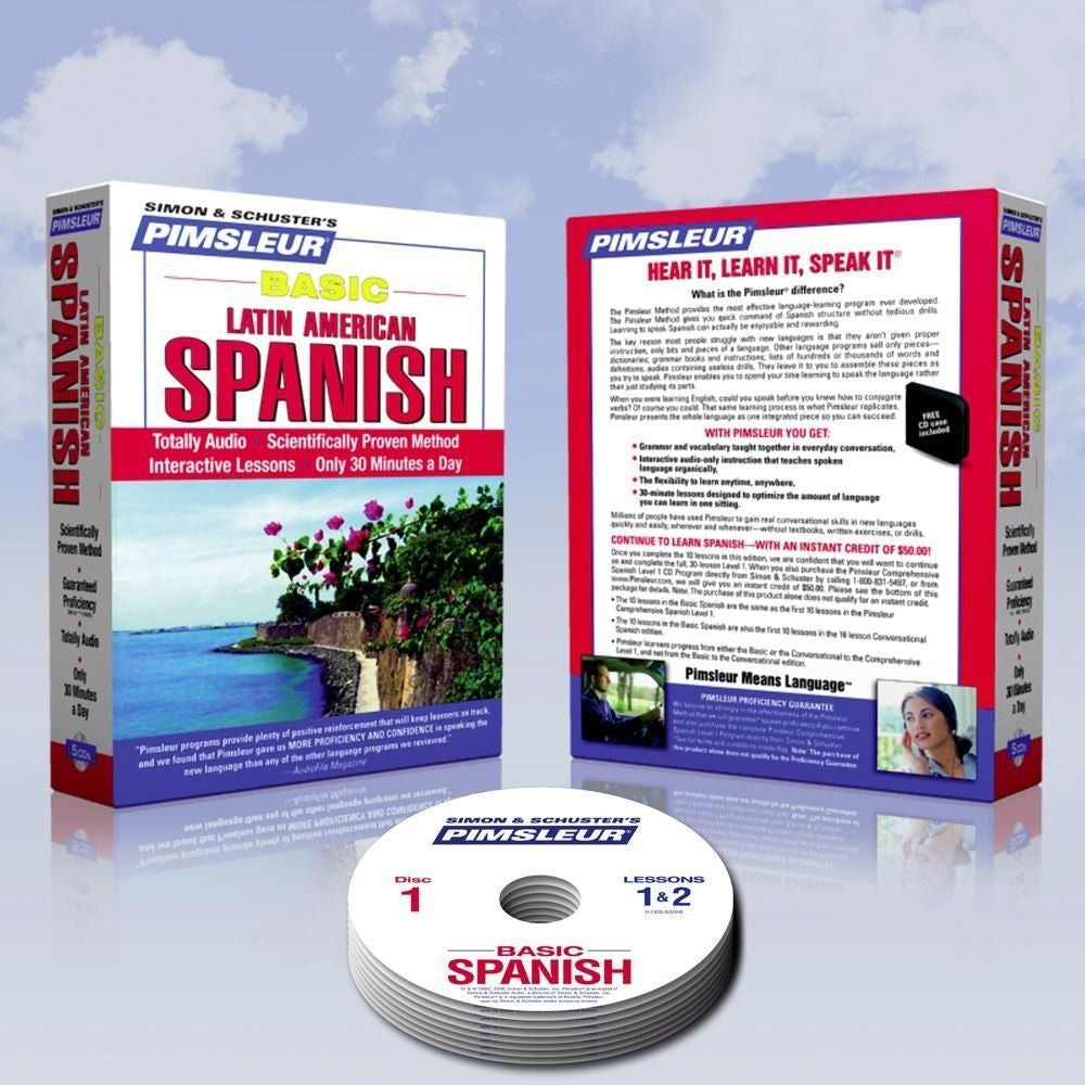 New 8 CD Pimsleur Learn to Speak Spanish Latin Language 16 lesson