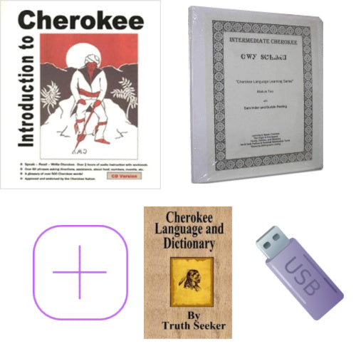 Cherokee Learning Kit - Introduction and Intermediate Cherokee plus Dictionary and USB