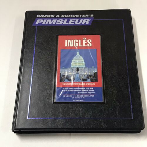 Pimsleur Ingles Portuguese English 16 Disc Set -used