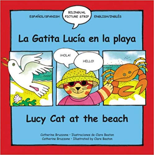 Lucy the Cat at the Beach Bilingual Spanish Book