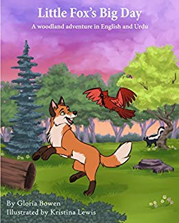 Little Fox's Big Day Bilingual Kids Book in Urdu
