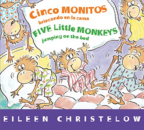 Five Little Monkeys Jumping on the Bed Spanish Bilingual Board Book