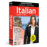 Load image into Gallery viewer, Instant Immersion Italian Family Edition Levels 1,2,3 (CD-ROM) PC &amp; MAC
