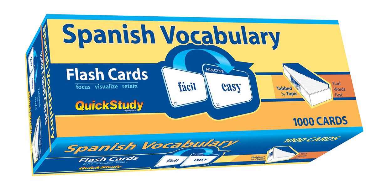 Spanish Vocabulary 1000 Flash Cards