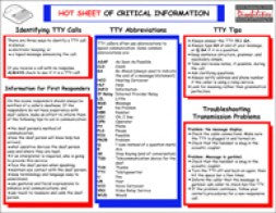 Hot Sheet of Critical Information for Emergency Personnel