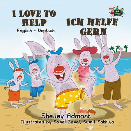I Love to Help English and German Bilingual Kids Book