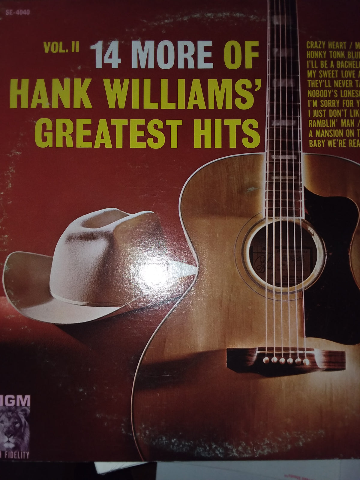Hank Williams greatest hits volume 2 vinyl record used