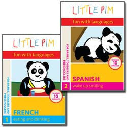 Spanish Little Pim Individual Packages: (Eating and Drinking / Wake Up  Smiling / Playtime / In My Home / Happy