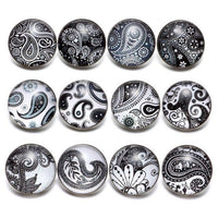Load image into Gallery viewer, 12pcs/lot Black&amp;White Theme Paisley Element Pattern 18mm - TigerSo
