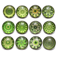 Load image into Gallery viewer, 12pcs/lot Red Series Theme Beautiful Exotic Pattern 18mm Snap Button Charms - TigerSo
