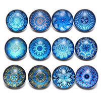 Load image into Gallery viewer, 12pcs/lot Red Series Theme Beautiful Exotic Pattern 18mm Snap Button Charms - TigerSo
