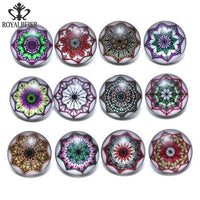 Load image into Gallery viewer, 12pcs/lot Red Series Theme Beautiful Exotic Pattern 18mm Snap Button Charms - TigerSo
