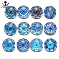 Load image into Gallery viewer, 12pcs/lot Red Series Theme Beautiful Exotic Pattern 18mm Snap Button Charms - TigerSo
