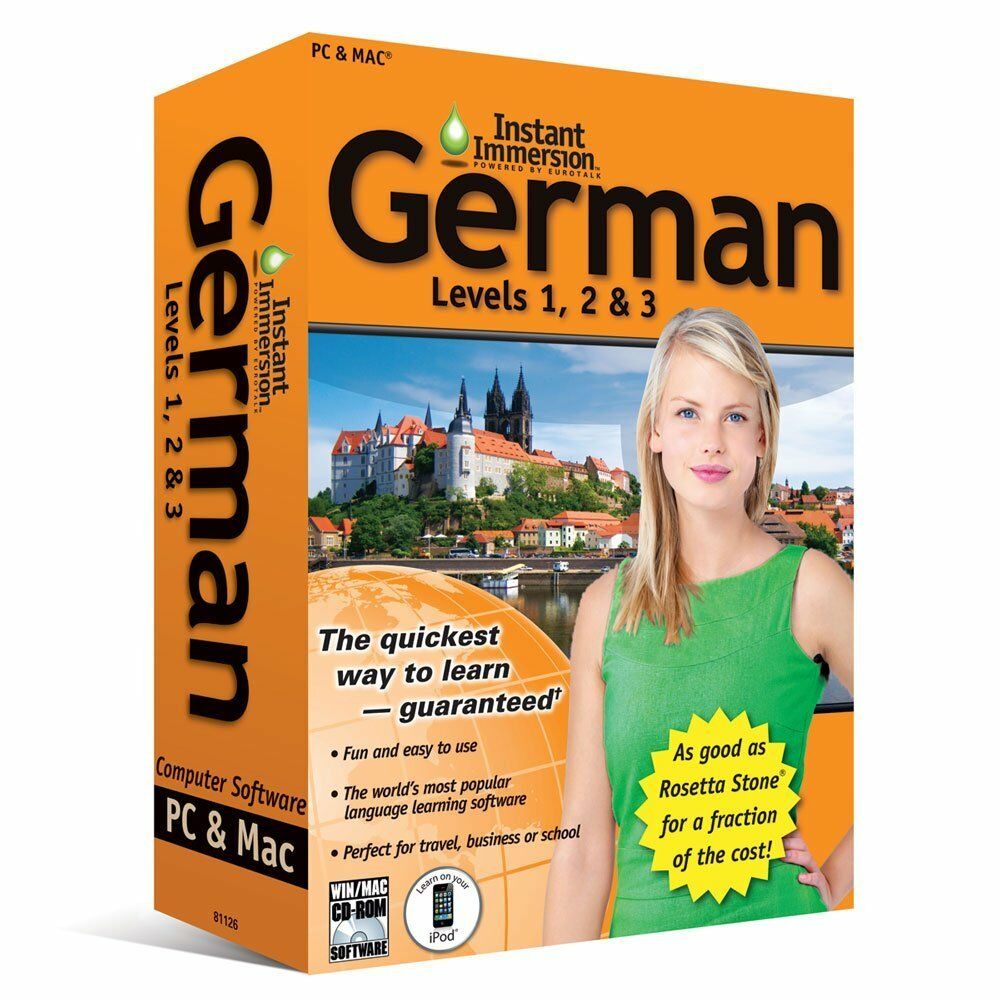 Instant Immersion German Language Software Levels 1, 2, 3