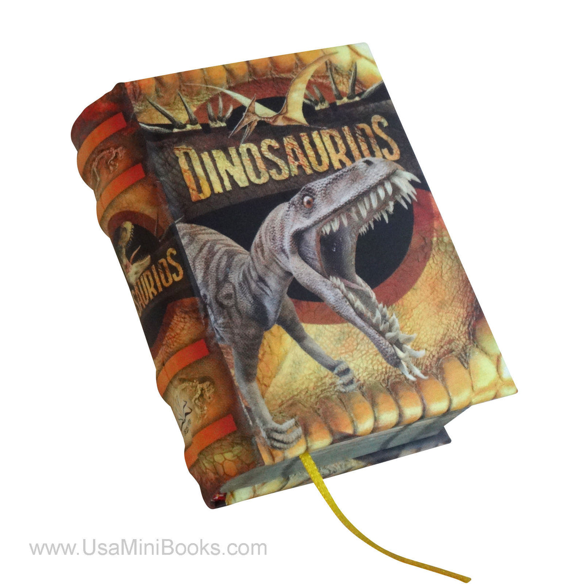 New Dinosaurios in spanish Legible Miniature Book hardcover with illustrations - Teacher In Spanish