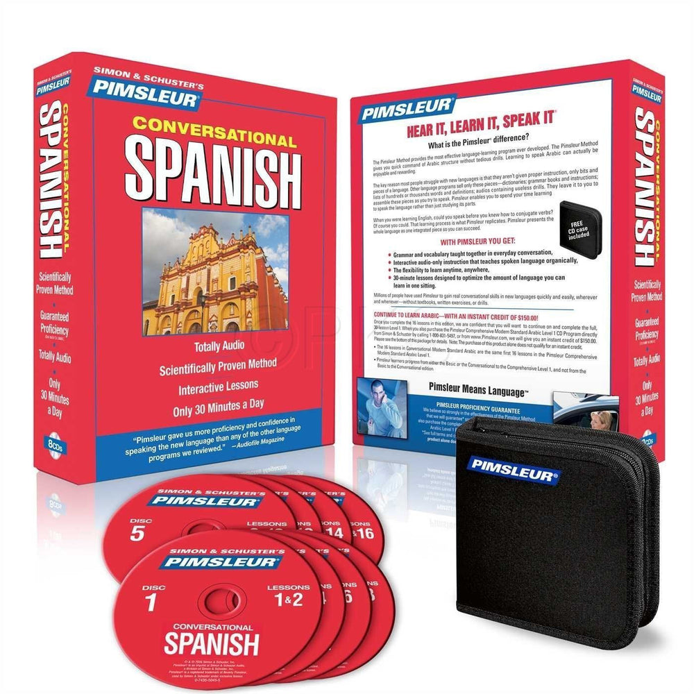 8 CD Pimsleur Learn Spanish Latin Language Conversational 16 lessons - Teacher In Spanish