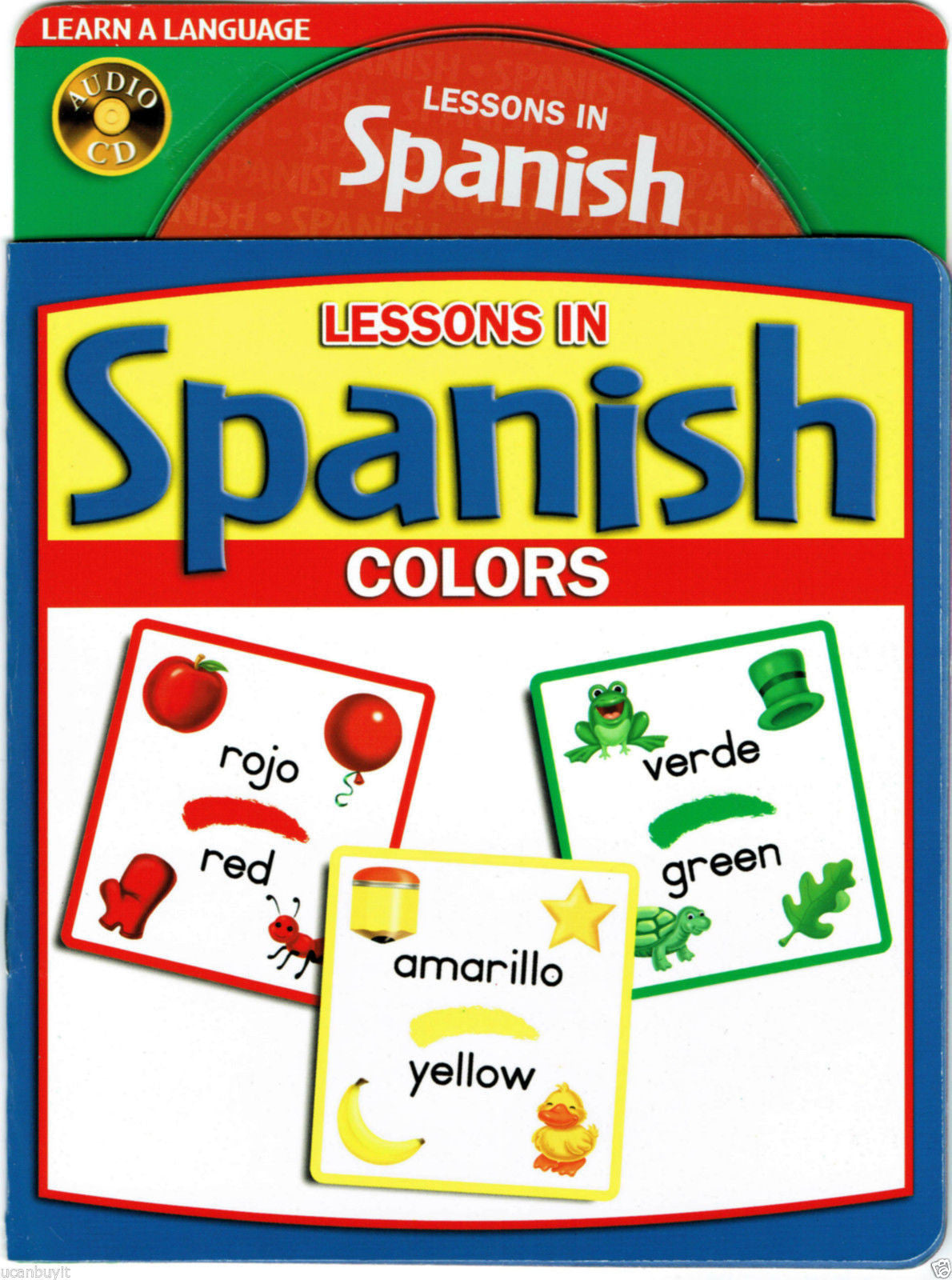LESSONS IN SPANISH Educational Picture Book and Audio CD of COLORS Ages 5+ - Teacher In Spanish